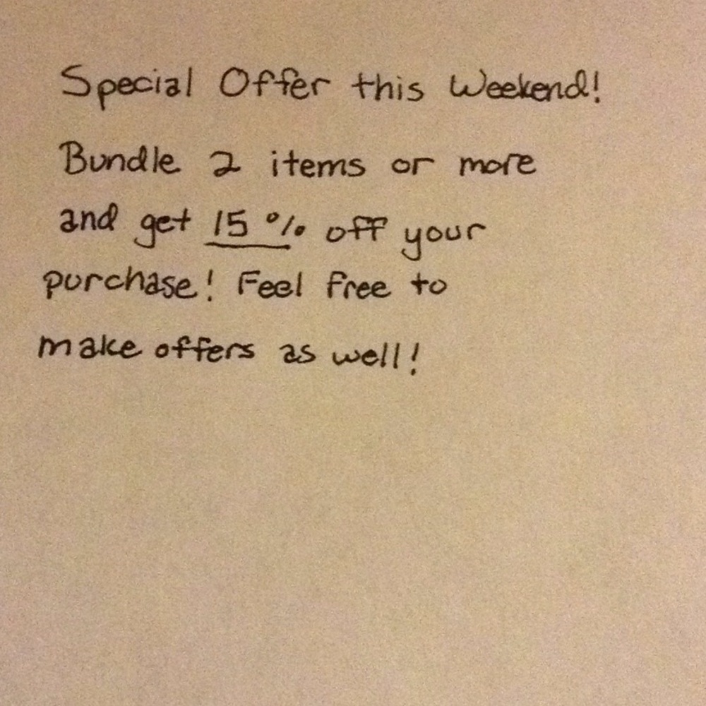 Special Offer When you Bundle 2 Items or More